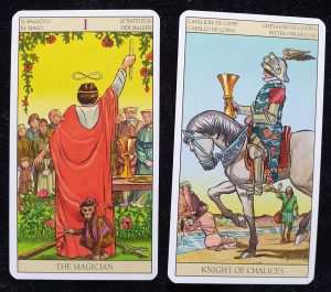 Tarot of the New Vision Magician and Knight of Cups