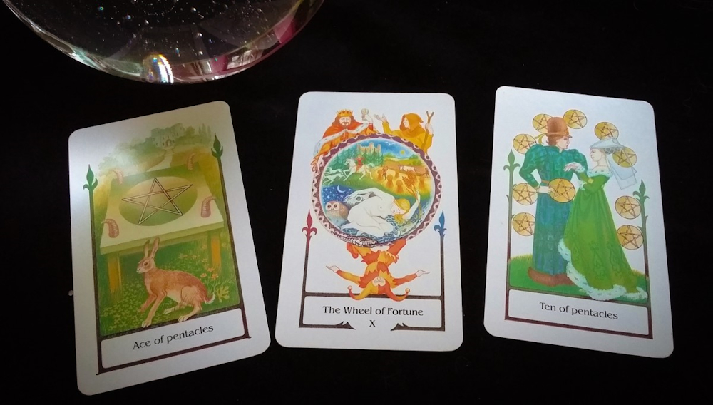 Tarot and witchcraft with crystal ball