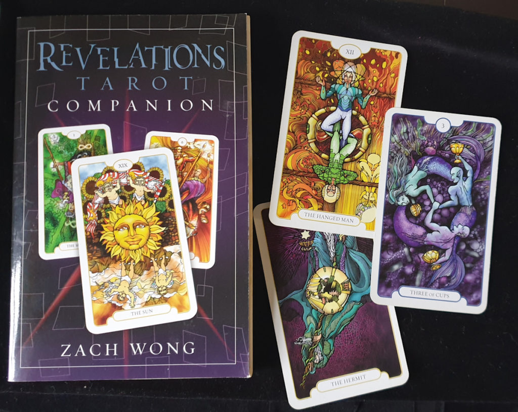 Box and cards from the Revelations tarot deck. Tarot tips.