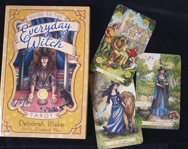 Box and cards from Every Day Witch Tarot. Top tarot tips.
